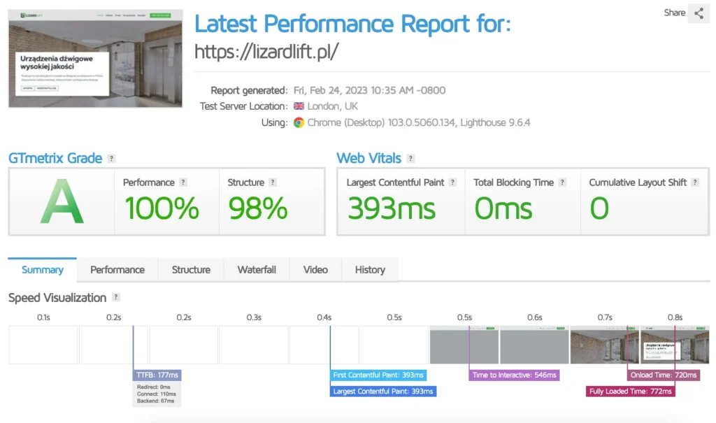 Strona internetowa WordPress